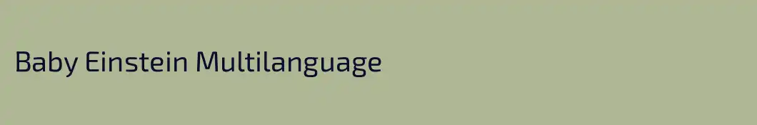 Baby Einstein Multilanguage